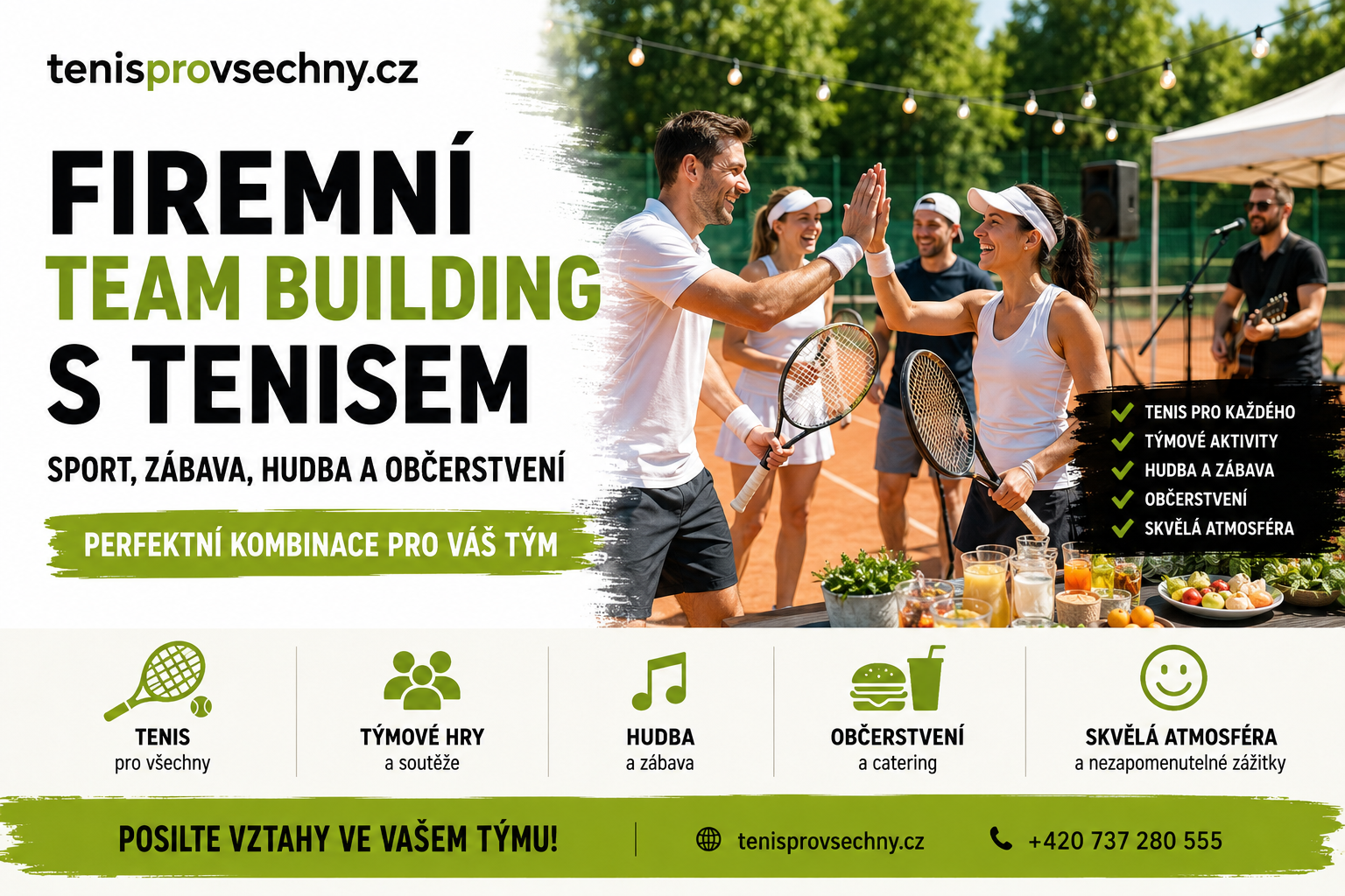 Firemní team building s tenisem - tenisprovsechny.cz
